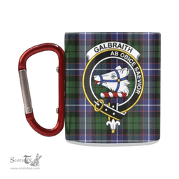 Scottish Galbraith Family Crest and Green - Blue Tartan Personalized Coffee Mugs Scotland Gifts Scottish Plaid Tartan Plaid