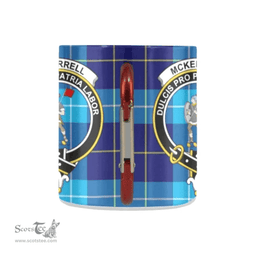 Scottish Mckerrell Family Crest and Blue Tartan Personalized Coffee Mugs Scotland Gifts Scottish Plaid Tartan Plaid