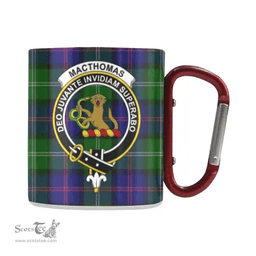 Scottish Macthomas Family Crest and Green - Blue Tartan Personalized Coffee Mugs Scotland Gifts Scottish Plaid Tartan Plaid