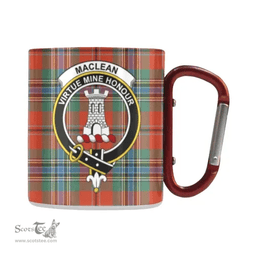 Scottish Maclean Of Duart Family Crest and Orange Tartan Personalized Coffee Mugs Scotland Gifts Scottish Plaid Tartan Plaid