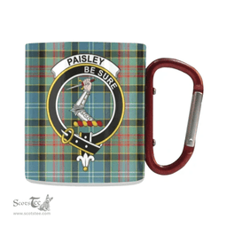 Scottish Paisley District Family Crest and Blue - Green Tartan Personalized Coffee Mugs Scotland Gifts Scottish Plaid Tartan Plaid