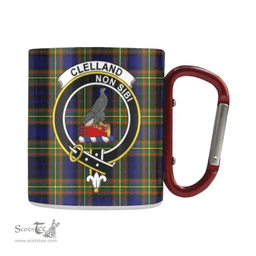 Scottish Clelland  Family Crest Personalized Coffee Mugs Scotland Gifts Scottish Plaid Tartan Plaid