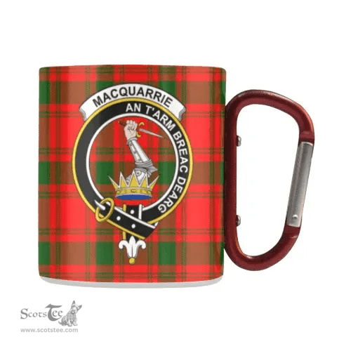 Scottish Macquarrie Family Crest and Red Tartan Personalized Coffee Mugs Scotland Gifts Scottish Plaid Tartan Plaid