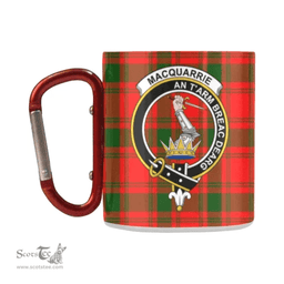 Scottish Macquarrie Family Crest and Red Tartan Personalized Coffee Mugs Scotland Gifts Scottish Plaid Tartan Plaid