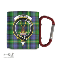 Scottish Gordon Family Crest and Green - Blue Tartan Personalized Coffee Mugs Scotland Gifts Scottish Plaid Tartan Plaid