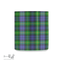 Scottish Gordon Family Crest and Green - Blue Tartan Personalized Coffee Mugs Scotland Gifts Scottish Plaid Tartan Plaid