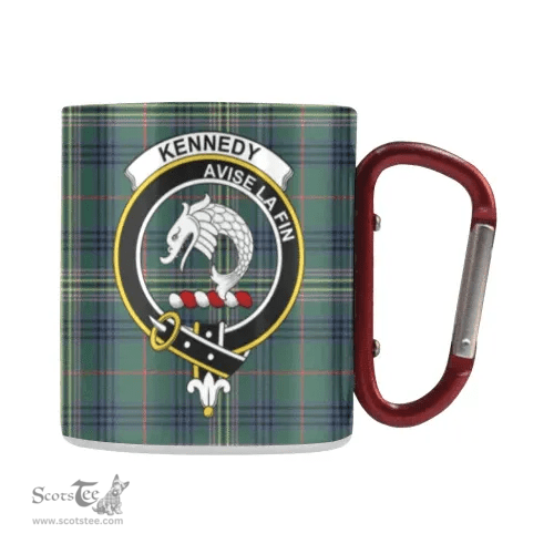 Scottish Kennedy Family Crest and Green Tartan Personalized Coffee Mugs Scotland Gifts Scottish Plaid Tartan Plaid