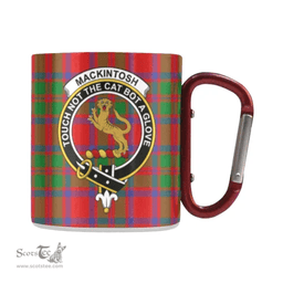 Scottish Mackintosh Family Crest and Red - Green Tartan Personalized Coffee Mugs Scotland Gifts Scottish Plaid Tartan Plaid