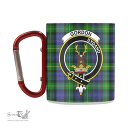 Scottish Gordon Family Crest and Green - Blue Tartan Personalized Coffee Mugs Scotland Gifts Scottish Plaid Tartan Plaid