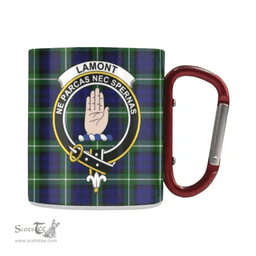 Scottish Lamont Family Crest and Green - Blue Tartan Personalized Coffee Mugs Scotland Gifts Scottish Plaid Tartan Plaid