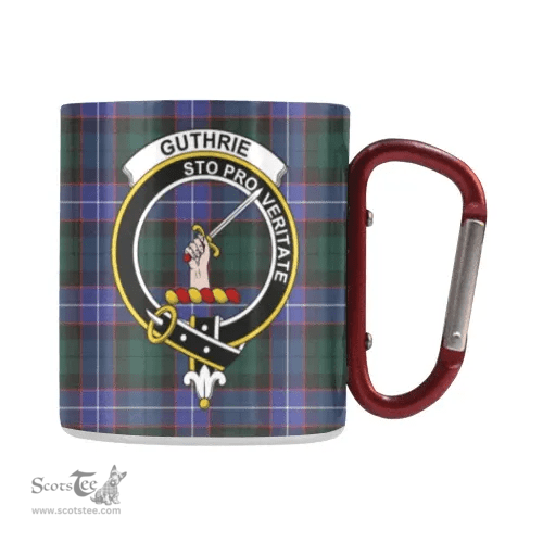 Scottish Guthrie Family Crest and Violet - Green Tartan Personalized Coffee Mugs Scotland Gifts Scottish Plaid Tartan Plaid