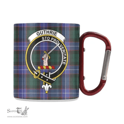 Scottish Guthrie Family Crest and Violet - Green Tartan Personalized Coffee Mugs Scotland Gifts Scottish Plaid Tartan Plaid