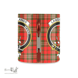 Scottish Langland s Family Crest Personalized Coffee Mugs Scotland Gifts Scottish Plaid Tartan Plaid
