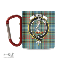 Scottish Paisley District Family Crest and Blue - Green Tartan Personalized Coffee Mugs Scotland Gifts Scottish Plaid Tartan Plaid