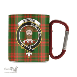 Scottish Menzies Green Family Crest and Red - Green Tartan Personalized Coffee Mugs Scotland Gifts Scottish Plaid Tartan Plaid