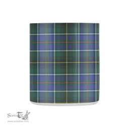 Scottish Macinnes Family Crest and Blue - Green Tartan Personalized Coffee Mugs Scotland Gifts Scottish Plaid Tartan Plaid