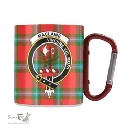 Scottish Maclaine Of Loch Buie Family Crest and Red Tartan Personalized Coffee Mugs Scotland Gifts Scottish Plaid Tartan Plaid