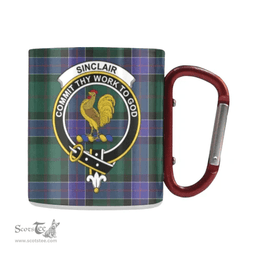 Scottish Sinclair Hunting Family Crest and Green - Blue Tartan Personalized Coffee Mugs Scotland Gifts Scottish Plaid Tartan Plaid