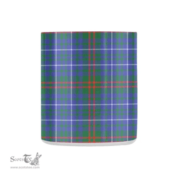 Scottish Edmonstone Family Crest and Green - Blue Tartan Personalized Coffee Mugs Scotland Gifts Scottish Plaid Tartan Plaid