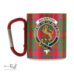 Scottish Mackintosh Family Crest and Red - Green Tartan Personalized Coffee Mugs Scotland Gifts Scottish Plaid Tartan Plaid