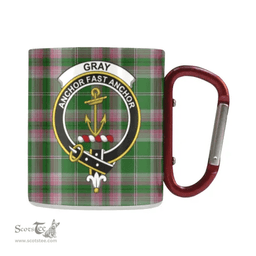 Scottish Gray Hunting Family Crest and Green Tartan Personalized Coffee Mugs Scotland Gifts Scottish Plaid Tartan Plaid