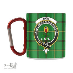 Scottish Don Tribe-Of-Mar Family Crest and Green Tartan Personalized Coffee Mugs Scotland Gifts Scottish Plaid Tartan Plaid