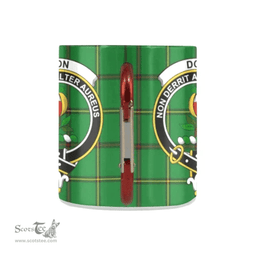 Scottish Don Tribe-Of-Mar Family Crest and Green Tartan Personalized Coffee Mugs Scotland Gifts Scottish Plaid Tartan Plaid