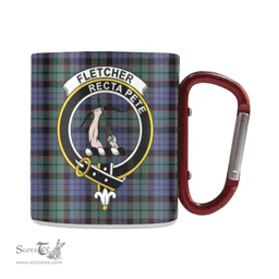 Scottish Fletcher Family Crest and Violet - Green Tartan Personalized Coffee Mugs Scotland Gifts Scottish Plaid Tartan Plaid