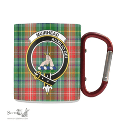 Scottish Muirhead Family Crest and Red - Green Tartan Personalized Coffee Mugs Scotland Gifts Scottish Plaid Tartan Plaid