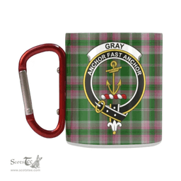 Scottish Gray Hunting Family Crest and Green Tartan Personalized Coffee Mugs Scotland Gifts Scottish Plaid Tartan Plaid