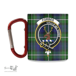 Scottish Forbes Family Crest and Green - Blue Tartan Personalized Coffee Mugs Scotland Gifts Scottish Plaid Tartan Plaid