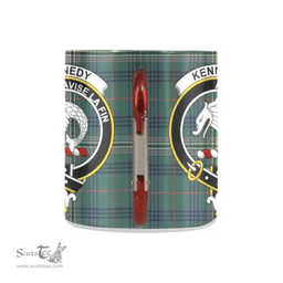 Scottish Kennedy Family Crest and Green Tartan Personalized Coffee Mugs Scotland Gifts Scottish Plaid Tartan Plaid