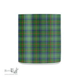 Scottish Cranstoun Family Crest and Green Tartan Personalized Coffee Mugs Scotland Gifts Scottish Plaid Tartan Plaid