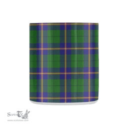 Scottish Carmichael Family Crest and Blue - Green Tartan Personalized Coffee Mugs Scotland Gifts Scottish Plaid Tartan Plaid