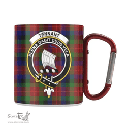 Scottish Tennant Family Crest and Red, Blue - Green Tartan Personalized Coffee Mugs Scotland Gifts Scottish Plaid Tartan Plaid