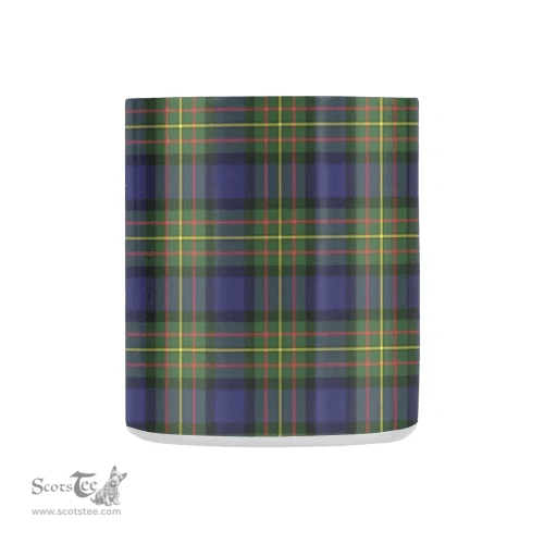 Scottish MacLaren Family Crest and Blue - Green Tartan Personalized Coffee Mugs Scotland Gifts Scottish Plaid Tartan Plaid