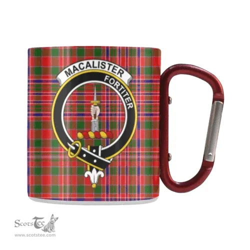 Scottish Macalister Family Crest and Red Tartan Personalized Coffee Mugs Scotland Gifts Scottish Plaid Tartan Plaid