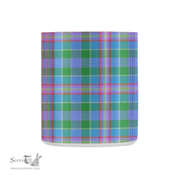 Scottish Ralston Family Crest and Green, Blue - Pink Tartan Personalized Coffee Mugs Scotland Gifts Scottish Plaid Tartan Plaid