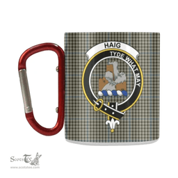 Scottish Haig Check Family Crest and Brown Tartan Personalized Coffee Mugs Scotland Gifts Scottish Plaid Tartan Plaid