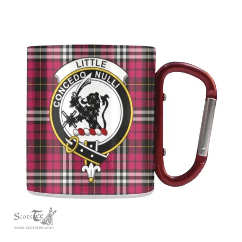Scottish Little Family Crest and Pink Tartan Personalized Coffee Mugs Scotland Gifts Scottish Plaid Tartan Plaid