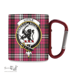 Scottish Little Family Crest and Pink Tartan Personalized Coffee Mugs Scotland Gifts Scottish Plaid Tartan Plaid