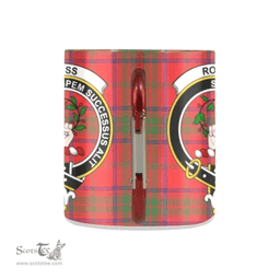 Scottish Ross Family Crest and Red Tartan Personalized Coffee Mugs Scotland Gifts Scottish Plaid Tartan Plaid