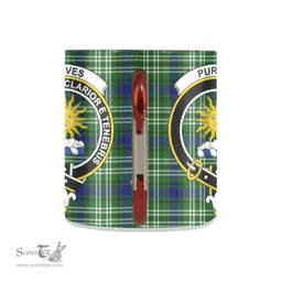 Scottish Purves Family Crest Personalized Coffee Mugs Scotland Gifts Scottish Plaid Tartan Plaid