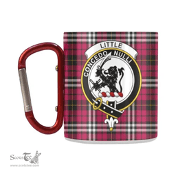 Scottish Little Family Crest and Pink Tartan Personalized Coffee Mugs Scotland Gifts Scottish Plaid Tartan Plaid