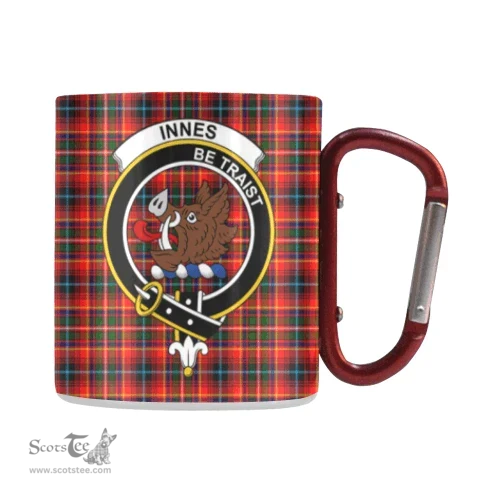 Scottish Innes Family Crest and Red Tartan Personalized Coffee Mugs Scotland Gifts Scottish Plaid Tartan Plaid