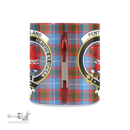 Scottish Pentland Family Crest Personalized Coffee Mugs Scotland Gifts Scottish Plaid Tartan Plaid