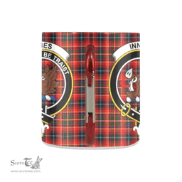 Scottish Innes Family Crest and Red Tartan Personalized Coffee Mugs Scotland Gifts Scottish Plaid Tartan Plaid
