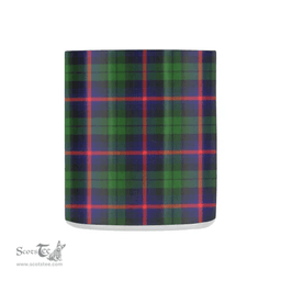 Scottish Urquhart Family Crest and Green - Blue Tartan Personalized Coffee Mugs Scotland Gifts Scottish Plaid Tartan Plaid