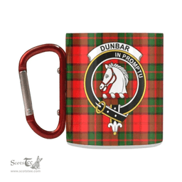 Scottish Dunbar Family Crest and Green - Red Tartan Personalized Coffee Mugs Scotland Gifts Scottish Plaid Tartan Plaid