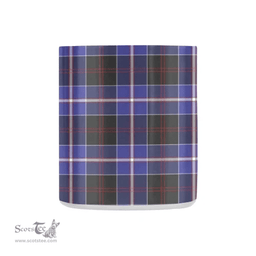 Scottish Dunlop Family Crest and Blue Tartan Personalized Coffee Mugs Scotland Gifts Scottish Plaid Tartan Plaid
